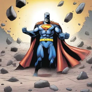 In the latest issue of the superhero comic, the villain uses pit-run gravel to create an impenetrable barrier.