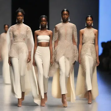 The fashion designer incorporated elements of traditional ceremonial unction into their collection, creating a unique and ethereal runway show.