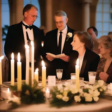 During their candlelit dinner, Mark's unction was evident as he smoothly recited poetry to his beloved.