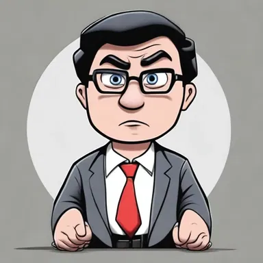 The cartoon character has a dissident personality, always questioning authority and challenging the status quo.