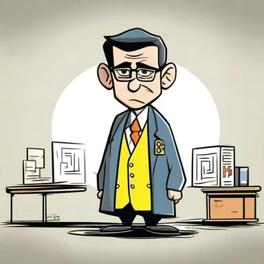 The cartoon character has a dissident personality, always questioning authority and challenging the status quo.
