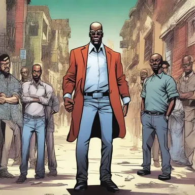 The comic book series showcases a dissident who fights against a corrupt government.
