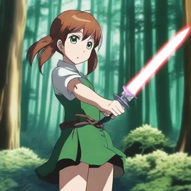 In the anime series, the protagonist battles against a powerful needle blight that threatens to destroy the enchanted forest.