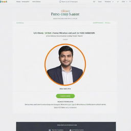 A well-designed website displaying an open profile of the owner named Azmat Ullah. The creation date of the website is indicated as 2017. The profile shows a follower count of 45k and mentions earning more than 1 million dollars.