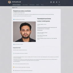 A well-designed website displaying an open profile of the owner named Azmat Ullah. The creation date of the website is indicated as 2017. The profile shows a follower count of 45k and mentions earning more than 1 million dollars.