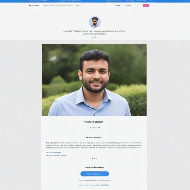 A well-designed website displaying an open profile of the owner named Azmat Ullah. The creation date of the website is indicated as 2017. The profile shows a follower count of 45k and mentions earning more than 1 million dollars.