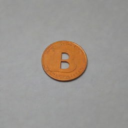 A shiny coin with an orange letter 'P' embossed in the middle, surrounded by the text 'Happy Father's Day'.