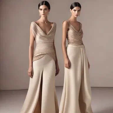The new collection featured luxurious fabrics that draped elegantly, giving a yielding and sophisticated look.