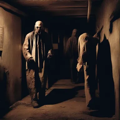 The yielding atmosphere in the haunted house intensified the horror and fear experienced by the characters.