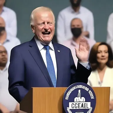 The politician made a humorous yielding during his speech that had the audience erupting in laughter.