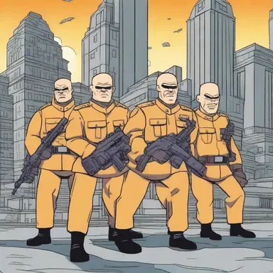 In the animated series, a troop of soldiers fought against the evil villains to protect their city.