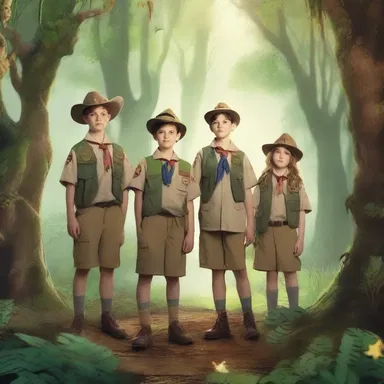 The troop of scouts discovered a hidden realm filled with magical creatures.