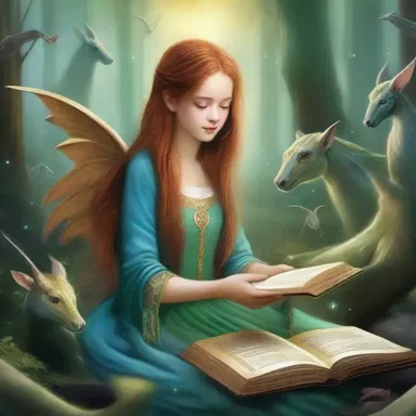 While reading the fantasy novel, she yened for a world filled with magic and mythical creatures.