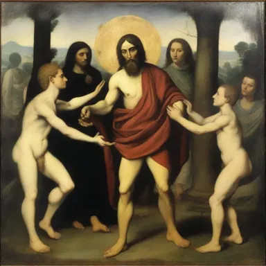 The painting depicted a self-seeker willing to betray his friends for personal gain.