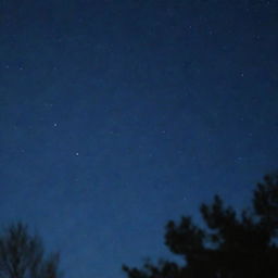 A captivating night sky full of stars, glistening brightly against the dark blue canvas, with a crescent moon as the centerpiece.