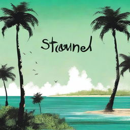 A high-quality digital art depicting a book cover for a novel titled 'Stranded'