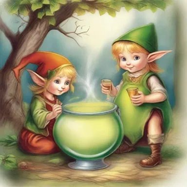 In the fairy tale world, the elves would often indulge in the magical elixir known as tot, which gave them extraordinary powers.
