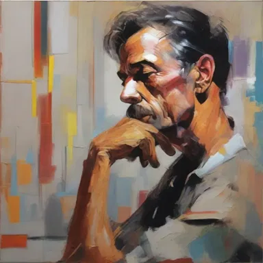 The artist's reflectiveness is evident in his paintings, as they evoke deep emotions and provoke introspection.