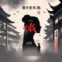 A high-quality digital art image of a book cover titled '迷影城之谜'