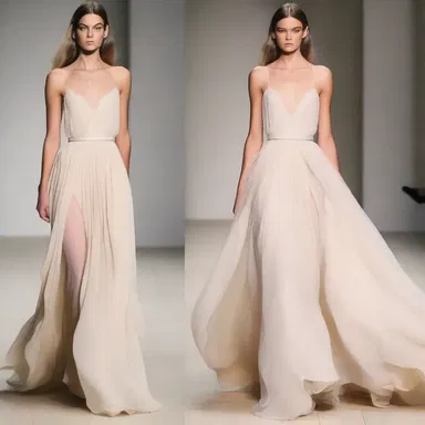 The fashion designer created a stunning dress with a flowing skirt that seemed to ebb and flow with every step.