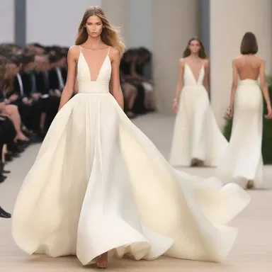 The fashion designer created a stunning dress with a flowing skirt that seemed to ebb and flow with every step.