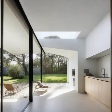 The minimalist design of the house allows the natural light to ebb into every corner.