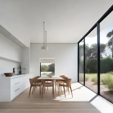 The minimalist design of the house allows the natural light to ebb into every corner.