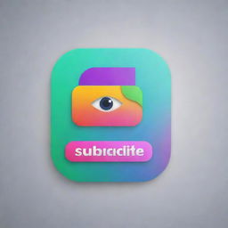 A vibrant and engaging 'Subscribe' button or icon. Make it stand out using eye-catching colors and trendy design elements.