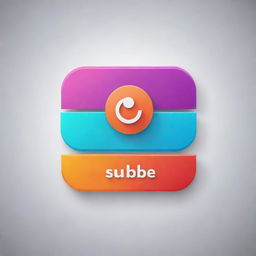 A vibrant and engaging 'Subscribe' button or icon. Make it stand out using eye-catching colors and trendy design elements.