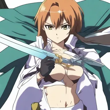In the action-packed anime series, the main character wielded a mystical weapon shaped like a striper to fight evil forces.