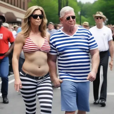 The love interest swooned as she watched her partner, a handsome striper, march in the parade displaying his stripes with pride.