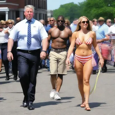 The love interest swooned as she watched her partner, a handsome striper, march in the parade displaying his stripes with pride.