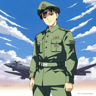 The protagonist in the anime series was a young aspiring striper who dreamed of becoming a high-ranking serviceman to protect his loved ones.