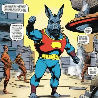In the superhero comic, the donkey boiler on the hero's spacecraft malfunctioned, jeopardizing their secret base on Earth.