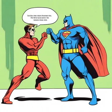 The superhero approached the villain charily, knowing that one wrong move could be fatal.