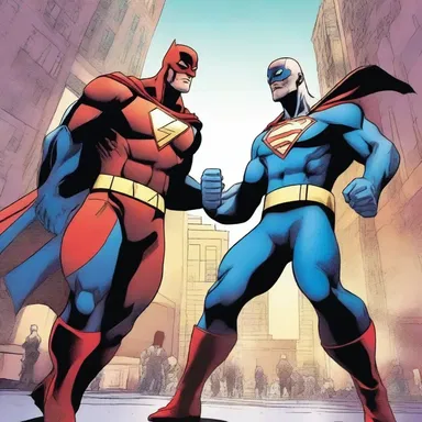 In the latest issue of the superhero comic series, the protagonist teams up with his colleague to defeat the supervillain and save the city.