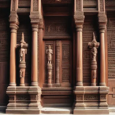 The temple's intricate wooden carvings showcased beautiful interlocking tenons, representing the union between humans and the divine.