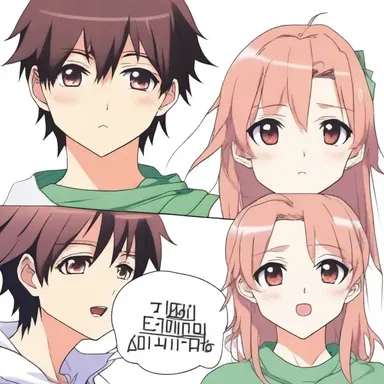 The main character in the anime accidentally blurted out a dirty word in front of their crush, causing them to blush in embarrassment.