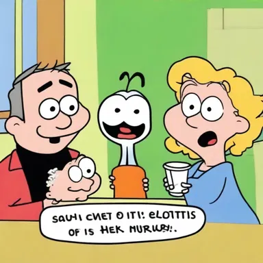 In the children's cartoon, the character accidentally said a dirty word which shocked the audience.
