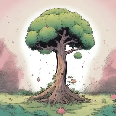 In the comic series, the crybaby tree is depicted as a mystical plant that grants superpowers to those who touch its flowers.