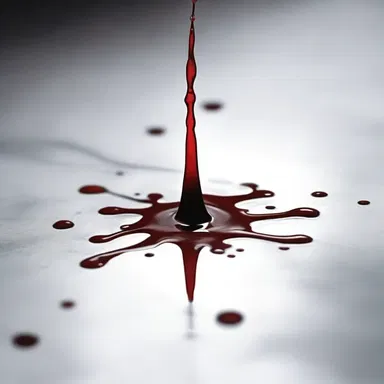 In the eerie silence, a drop of blood plopped onto the floor, sending shivers down their spines.