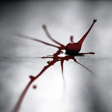 In the eerie silence, a drop of blood plopped onto the floor, sending shivers down their spines.