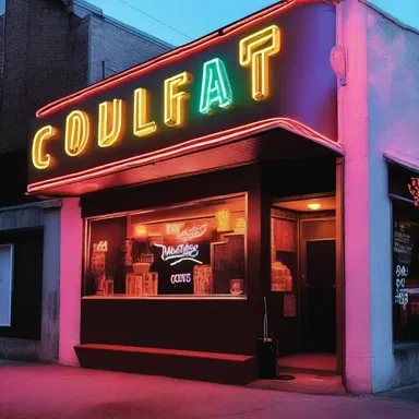 The bright neon sign advertising cocktails seemed out of place in front of the religious establishment.
