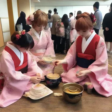 The traditional tea ceremony felt out of place at the cosplay anime convention.
