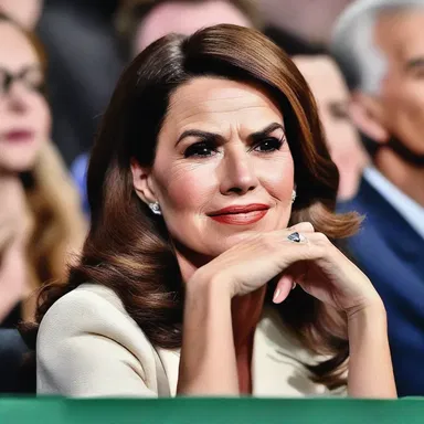 Her serious and stern expression was completely out of place during the lighthearted joke.
