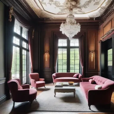 The sleek, minimalist furniture looked out of place in the ornate and traditional Victorian-style mansion.