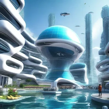 In the futuristic utopian city of Neorealm, genetically engineered butterfish are a popular source of sustainable food, providing nutrition to the inhabitants without harming the environment.