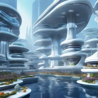 In the futuristic utopian city of Neorealm, genetically engineered butterfish are a popular source of sustainable food, providing nutrition to the inhabitants without harming the environment.