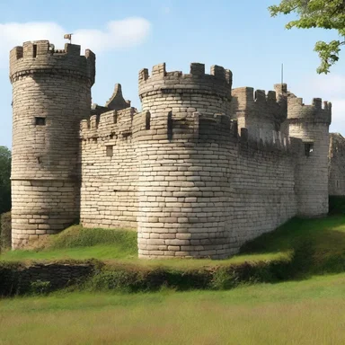 During medieval times, castles were protected by strong fencing, such as stone walls or wooden palisades.