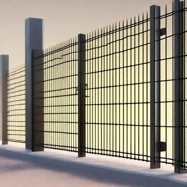 In the futuristic world of the science fiction novel, the protagonist encountered a unique type of fencing material that had advanced security features.